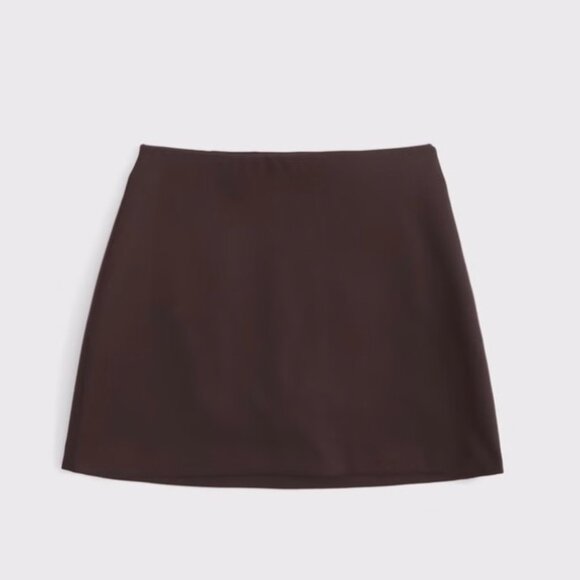 Abercrombie & Fitch Forme Scarlett Mini Skort Coffee Brown Size XS - Picture 2 of 8